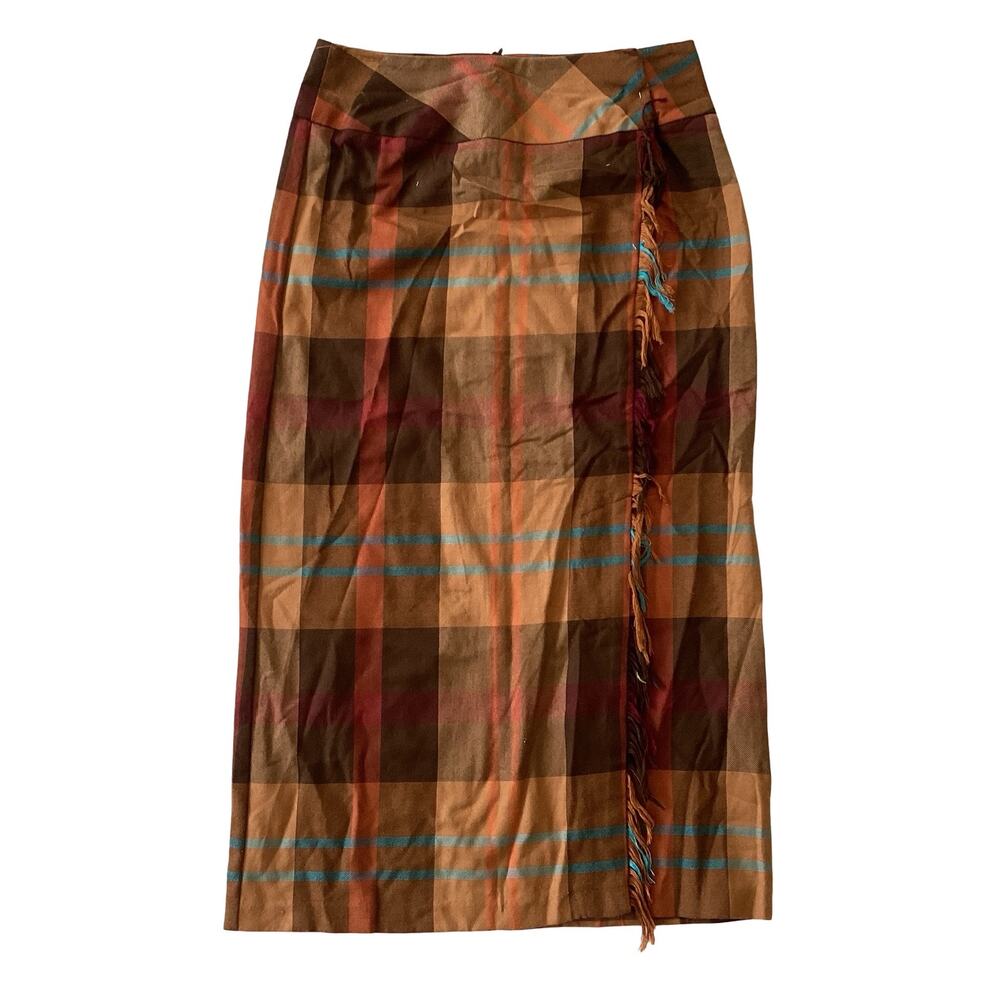 Vintage Long Plaid Skirt